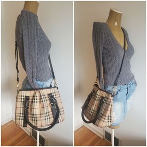 BURBERRY Haymarket Check Northfield Tote Bag